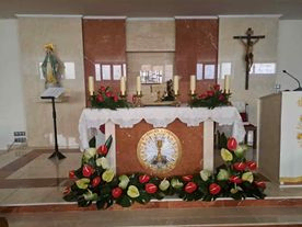decoración floral altar